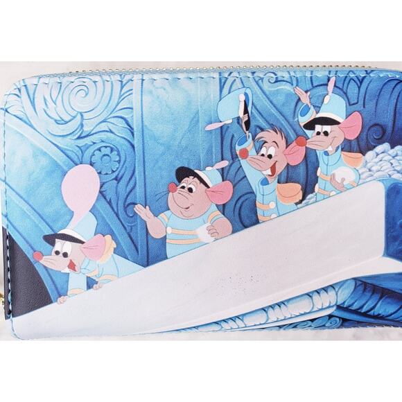 NWT LOUNGEFLY X DISNEY Cinderella Princess Scene Zip Around Wallet - Picture 11 of 12
